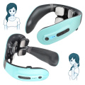 2021 portable 4 heads adjustable mini electric wireless neck massager with heat